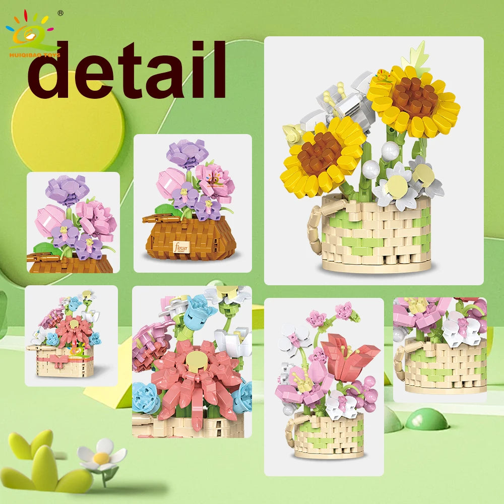 PENDRA Pot Rose Micro Building Set
