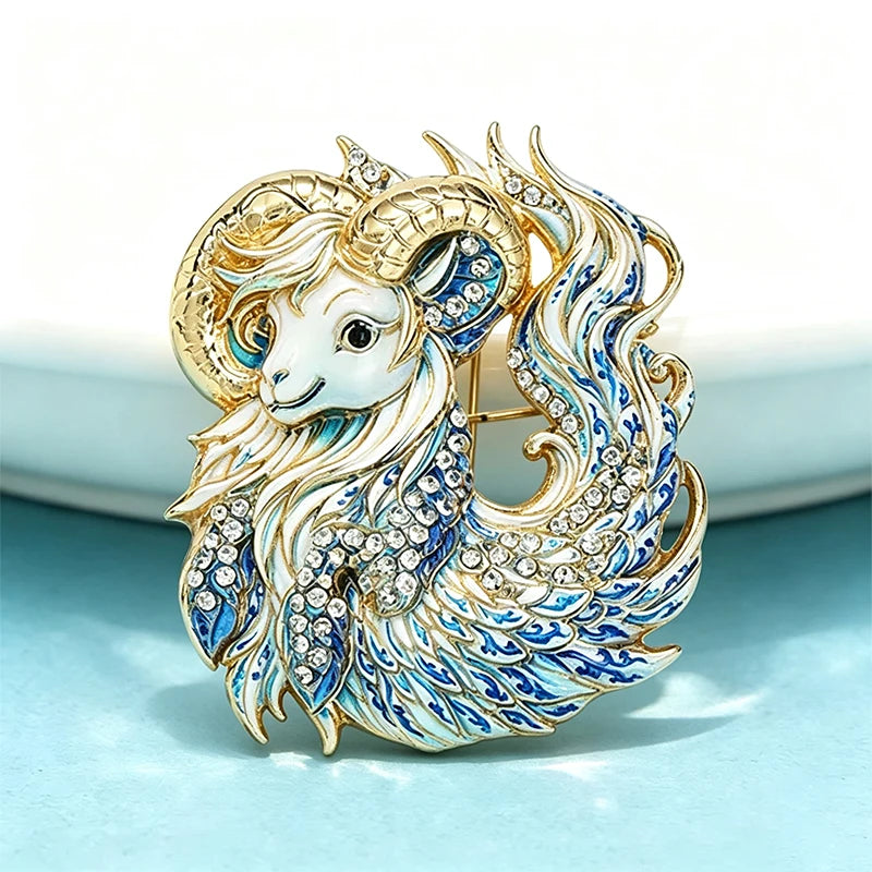 PENDRA Porcelain Animal Collection Brooch
