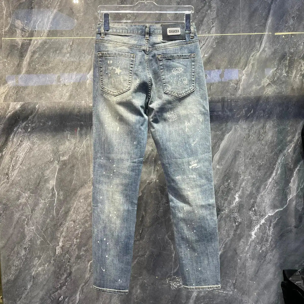 PENDRA Washed Boyfriend Slim Jeans