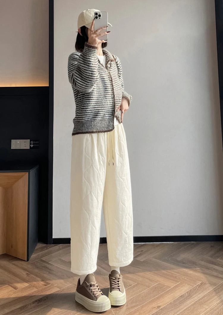 PENDRA Thick Cotton Wide Pants