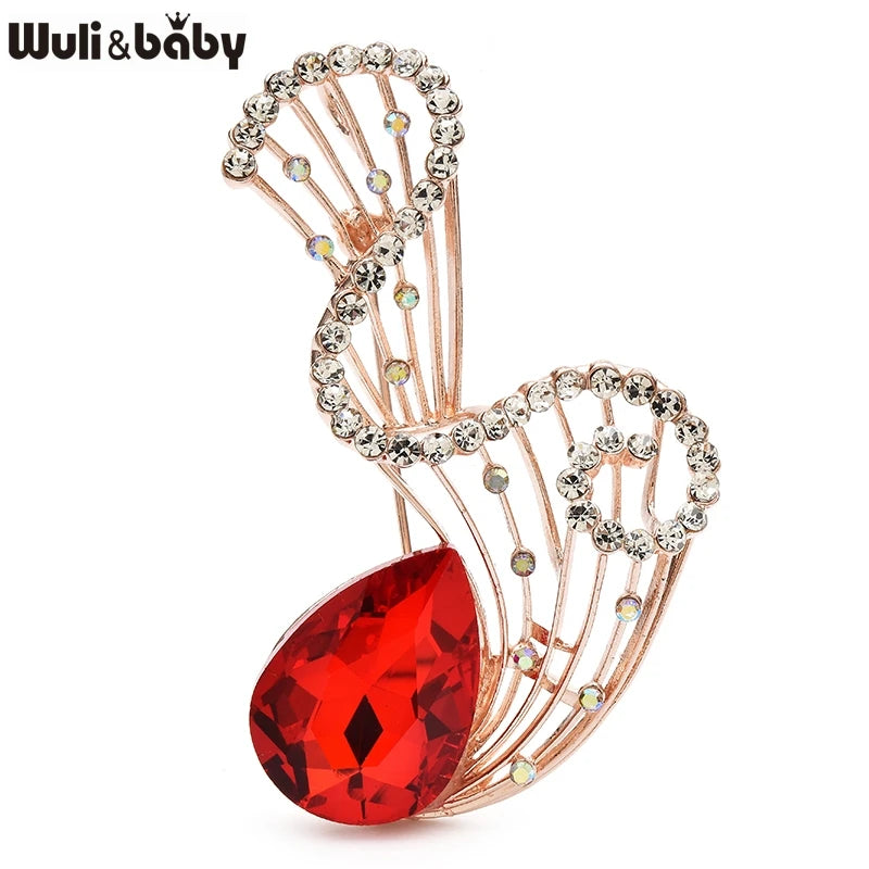 PENDRA Ripplea Water-Drop Geometric Flower Brooch