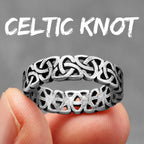PENDRA Celtic Knot Rock Steel Ring