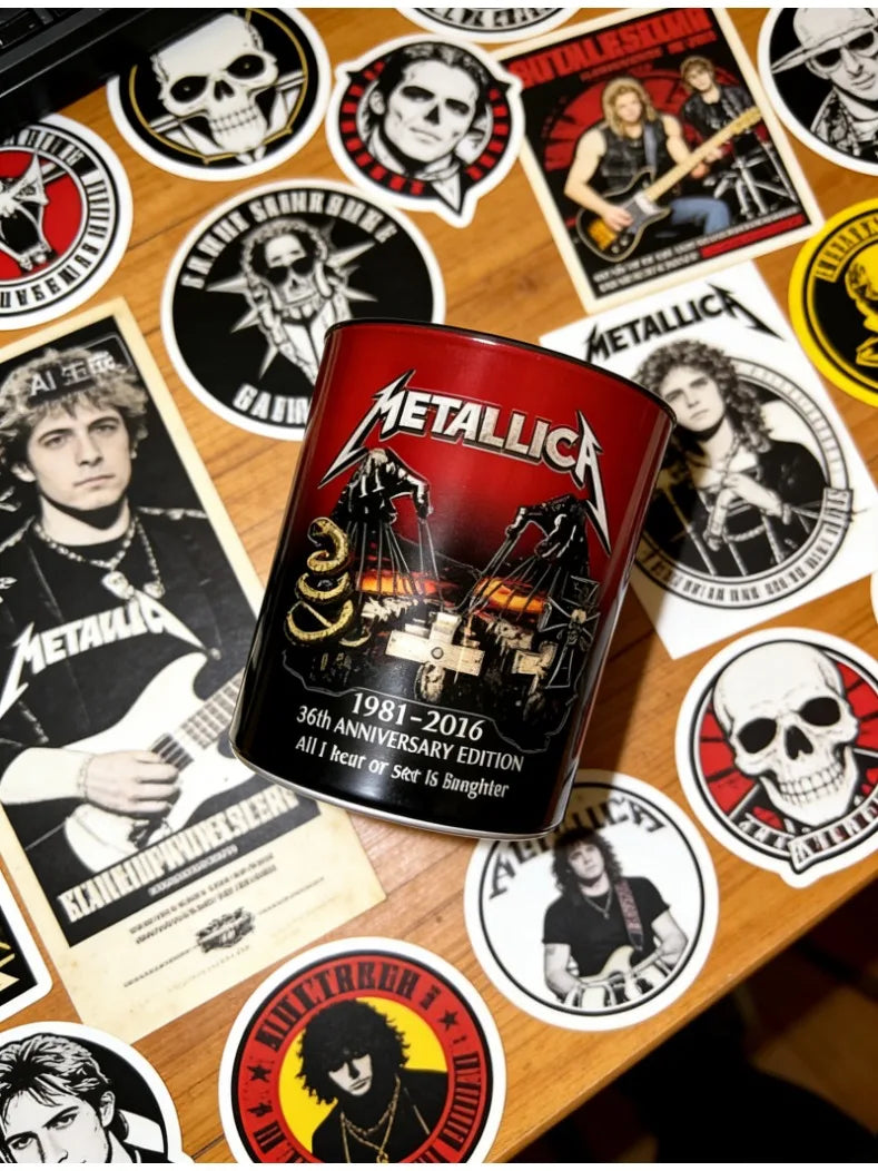 Creative heavy metal rock style glass 1981-2026 commemorative water cup, the first choice for rock fans to give gifts