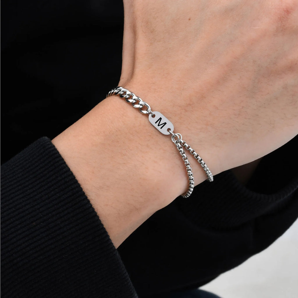 PENDRA Initial Cuban Bracelet