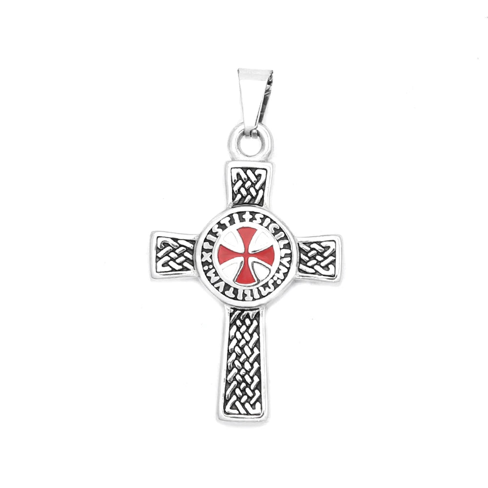 PENDRA Redcross Punk Shield Pendant Necklace