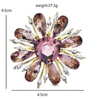 PENDRA Daisyelle Crystal Daisy Flower Brooch