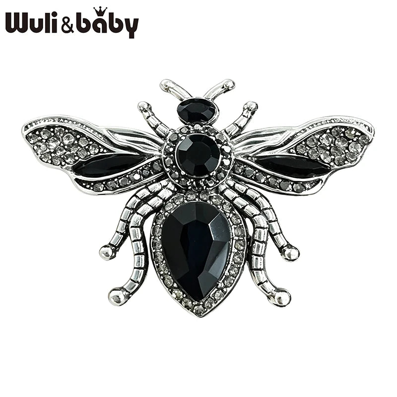 PENDRA Vintage Crystal Bee Brooch