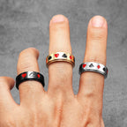 Lucky Poker Fidget Spinner Men Rings Stainless Steel Punk Luxury New In Women Jewelry Fashion Accessories Gift Wholesale