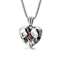 PENDRA Skullheart Stainless Steel Skull Heart Ring