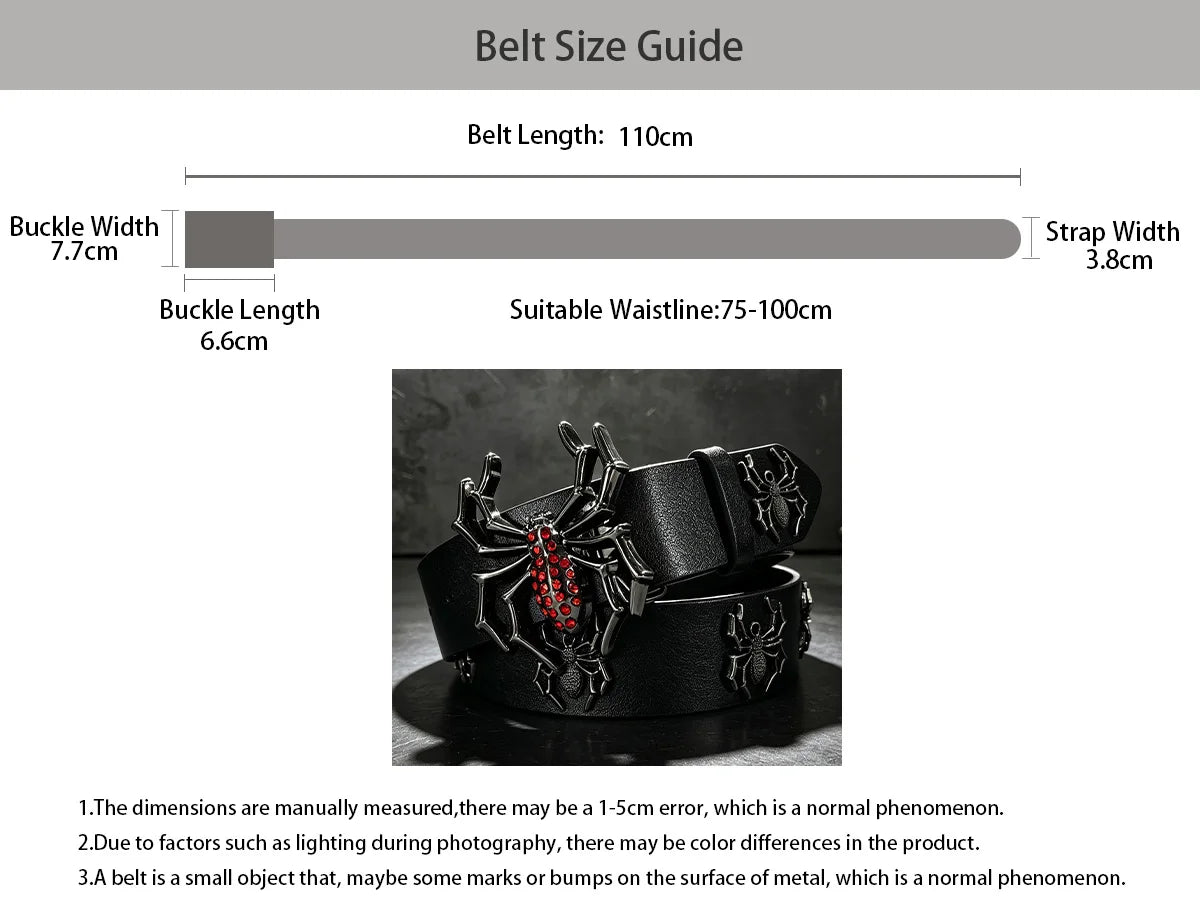 PENDRA Lunaia Rhinestone Spider Luxury Belt