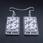 Tarot Card The Star Dangle Earrings Stainless Steel Divination Drop Earring Jewelry boucle d’oreille acier inoxidable 3470