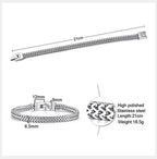 Stylish Stainless Steel Bali Foxtail Chain Bracelet for Men,Double Franco Link Chain Bracelets,Male Jewelry Gift for Dad Son