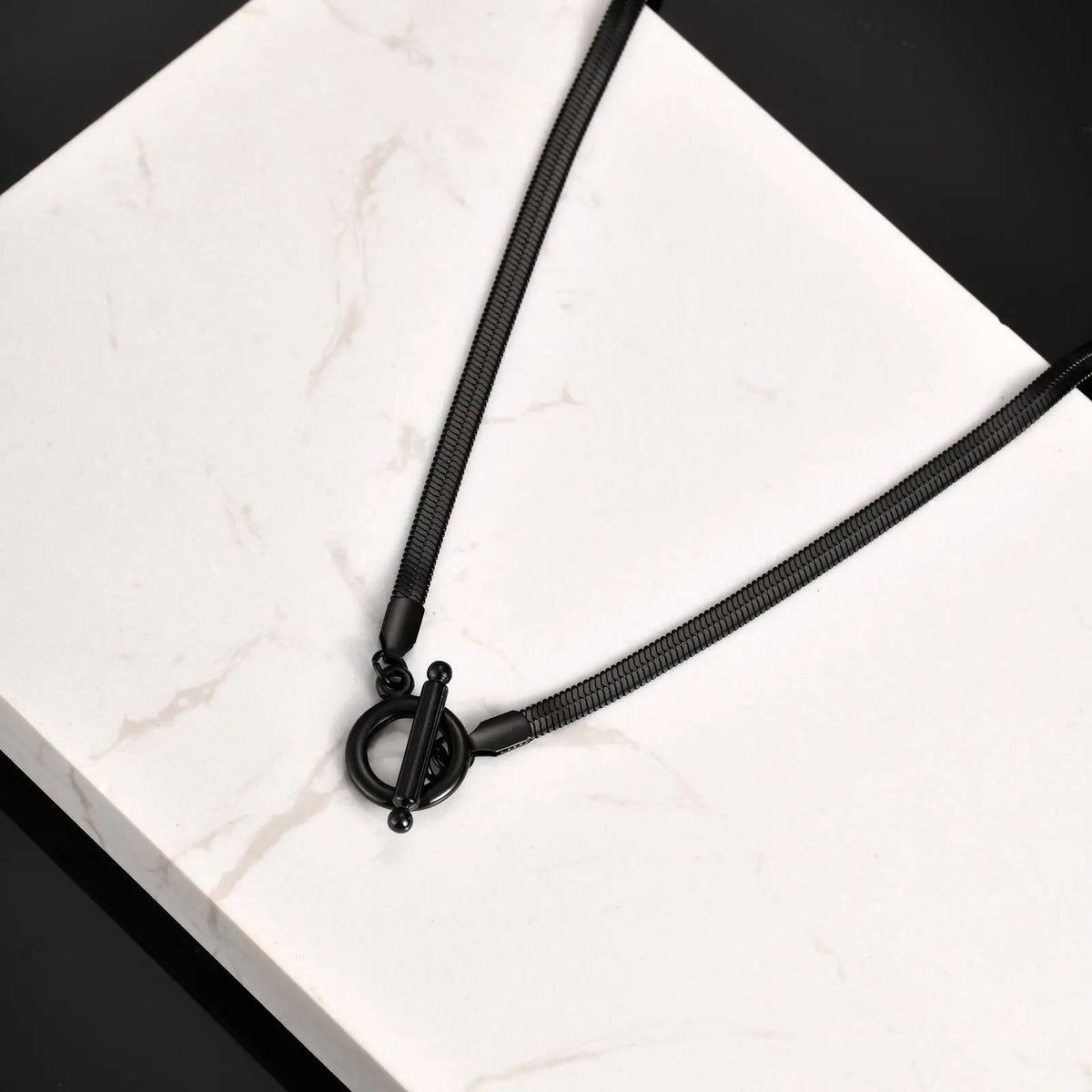 Men's Chain Necklace,Stainless Steel Cuban Chain Figaro Chain Collar,Classic Basic Gold Black Silver Color Chain