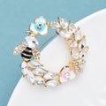 PENDRA Lovely Bee Wheat Circle Brooch