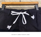 PENDRA Denim Distressed Harem Pants