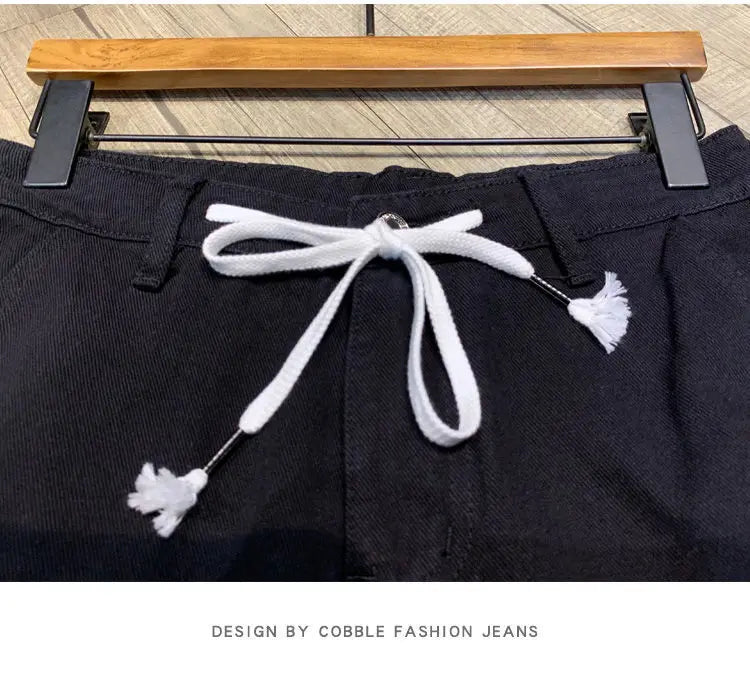 PENDRA Denim Distressed Harem Pants