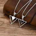 PENDRA Triangle Hollow Geometric Pendant Necklace
