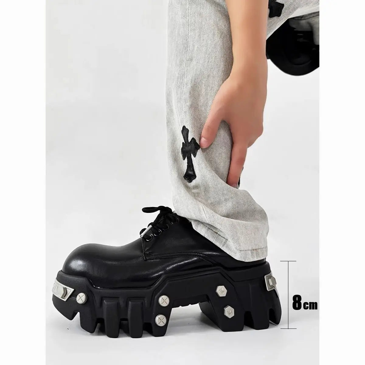 PENDRA Leather Iron Head Shoes