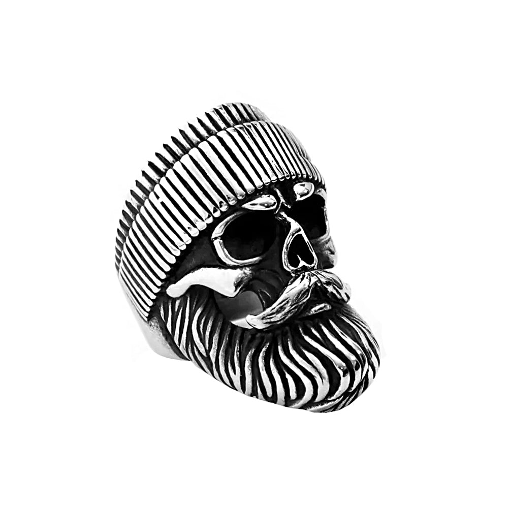 PENDRA Beardskull Gothic Bearded Skull Ring