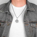 PENDRA Judaism Hexagram Boyfriend Steel Necklace