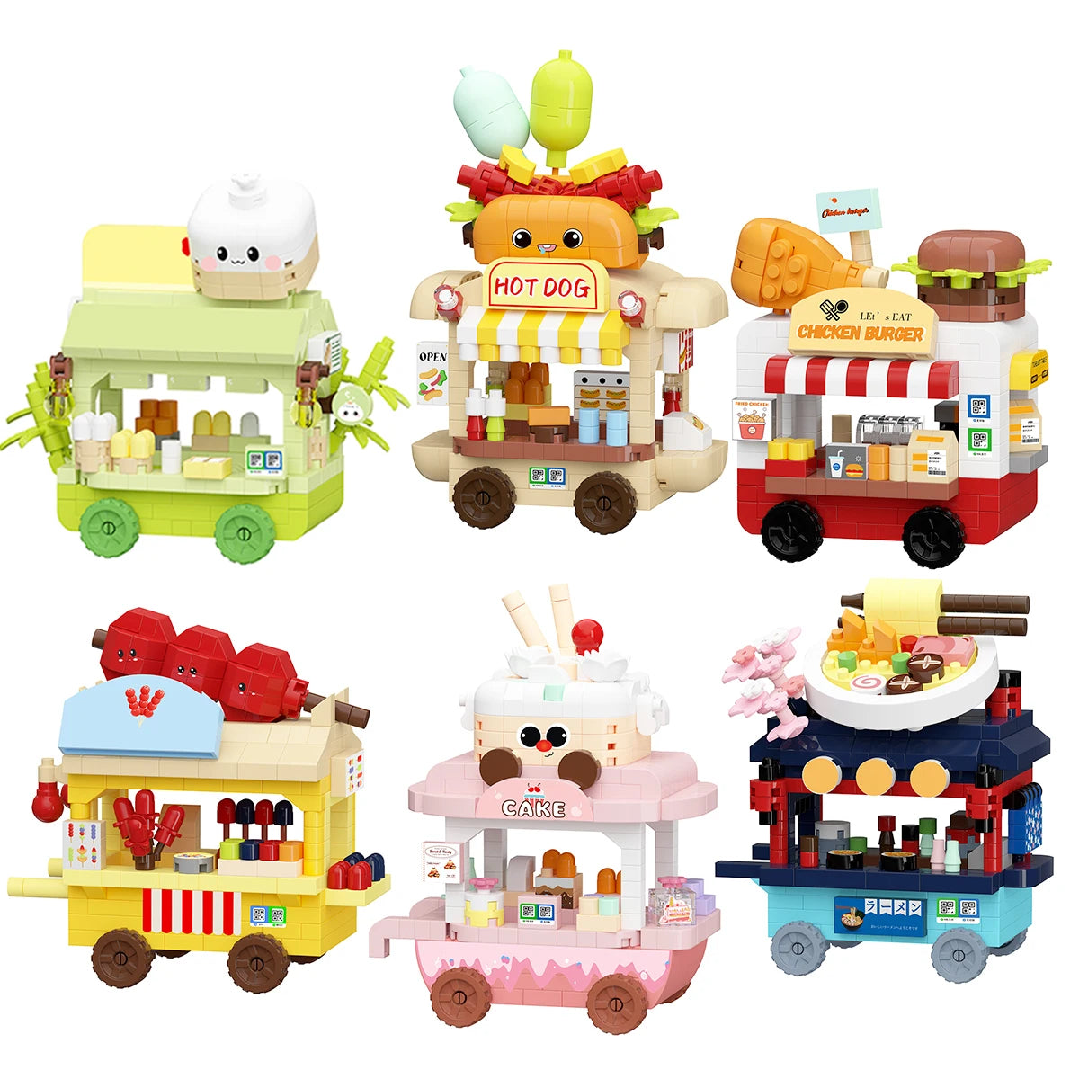 PENDRA Cute Food Micro Building Set