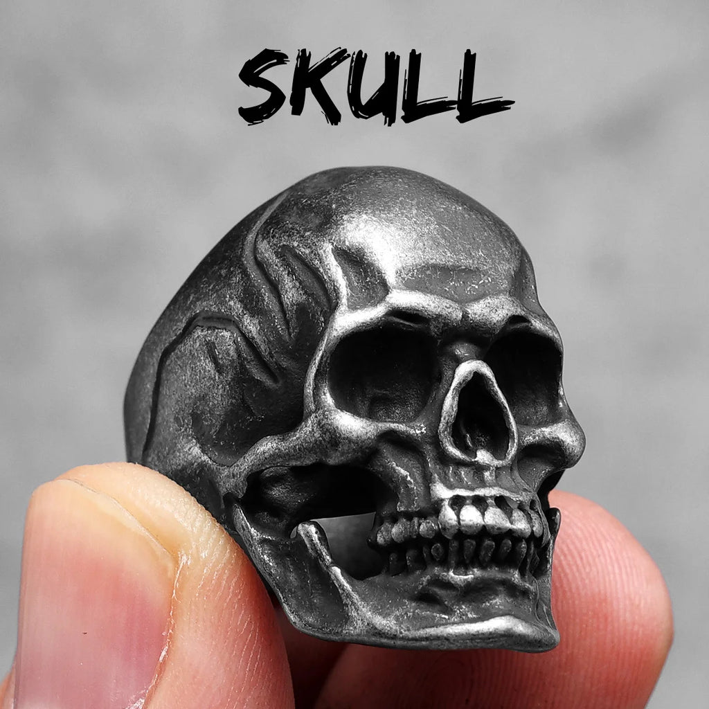 PENDRA Gothic Punk Skull Ring