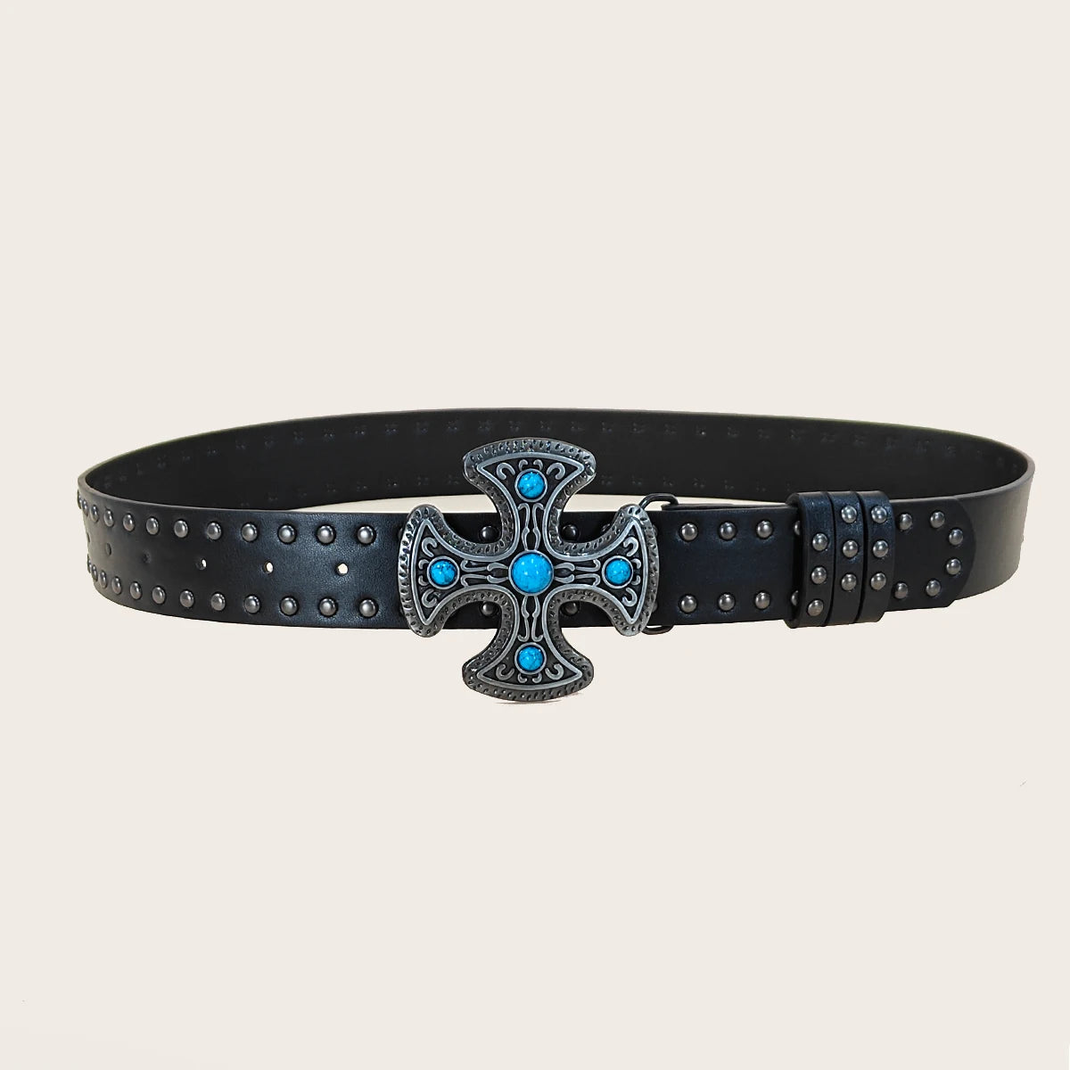 Heavy Retro Rivet Belt For Men and Women Luxury Designer Fashion Personality High-End Waistband With Jeans New Plus Belt Trend
