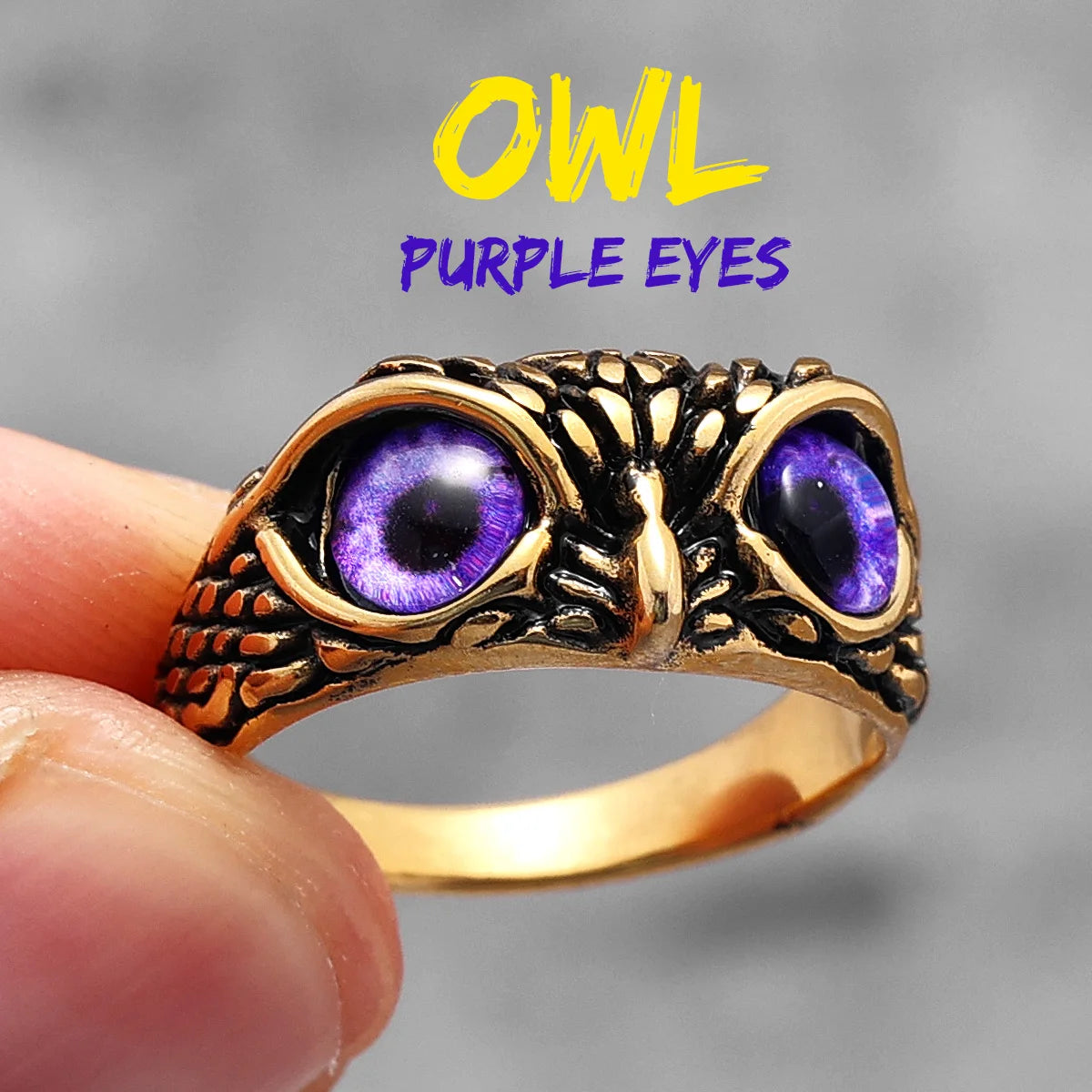 Multiple Color Cute Owl Stainless Steel Womens Mens Rings Punk for Gril Boyfriend Jewelry Creativity Gift Dropshipping Wholesale