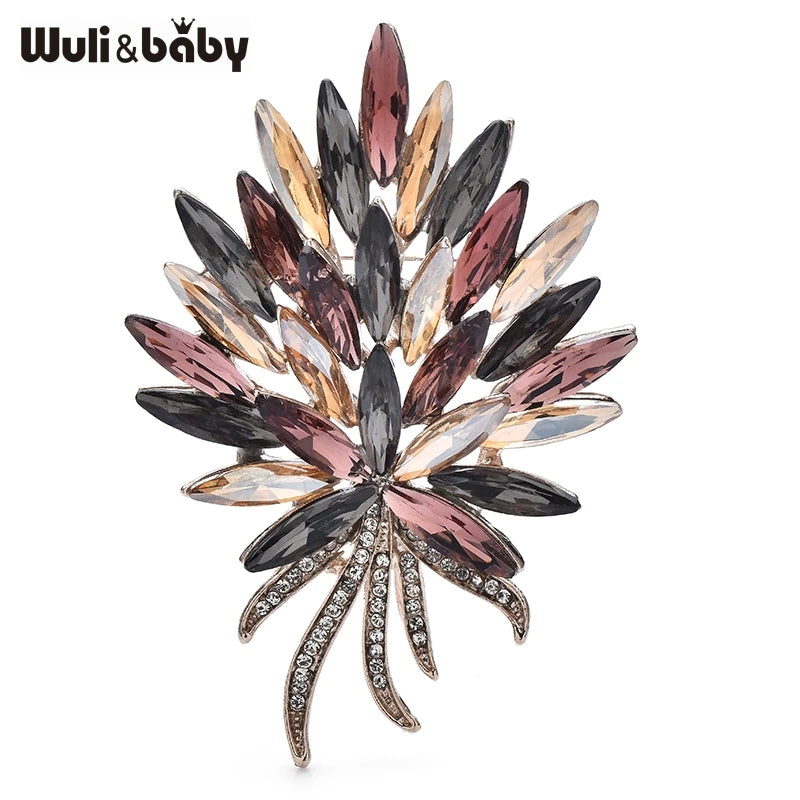 PENDRA Florina Crystal Flower Bouquet Brooch