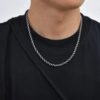 PENDRA Twisted Black Chain Necklace