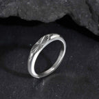 PENDRA Minimalist Embossing Radiation Steel Ring