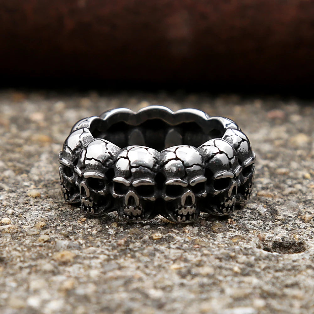 PENDRA Skullgoth Stainless Steel Skull Ring