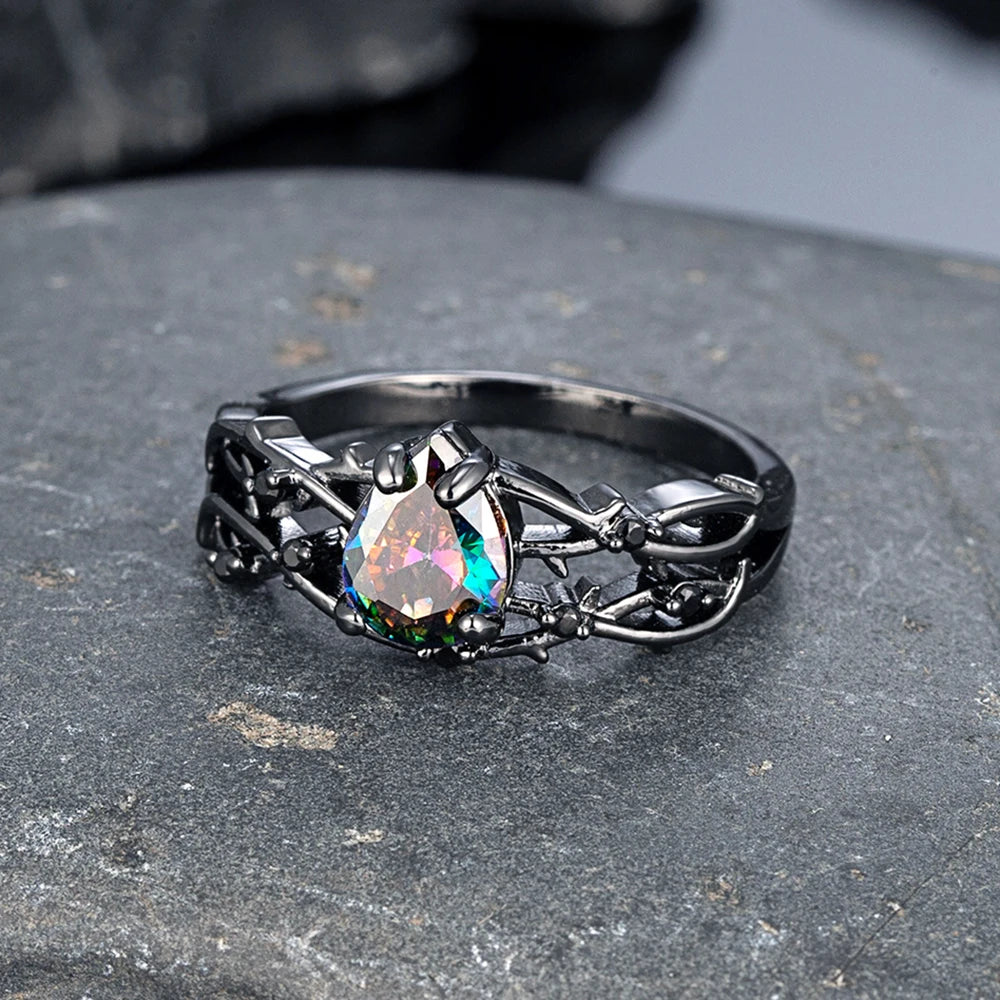 PENDRA Crystal Black Ring