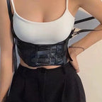 PENDRA Bellaarae Leather Punk Wide Corset Belt