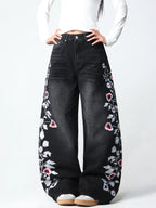 PENDRA American Floral Embroidered Jeans