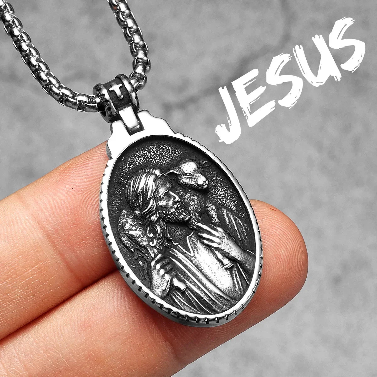 PENDRA Jesus Angel Virgin Steel Necklace