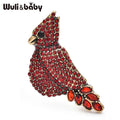 PENDRA Rubywing Rhinestone Red Bird Brooch