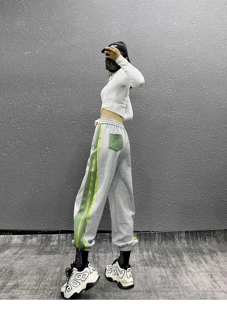 PENDRA Side Color Blocked Pants