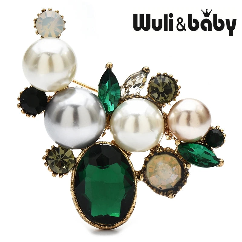 PENDRA Florielle10 Rhinestone Brooch