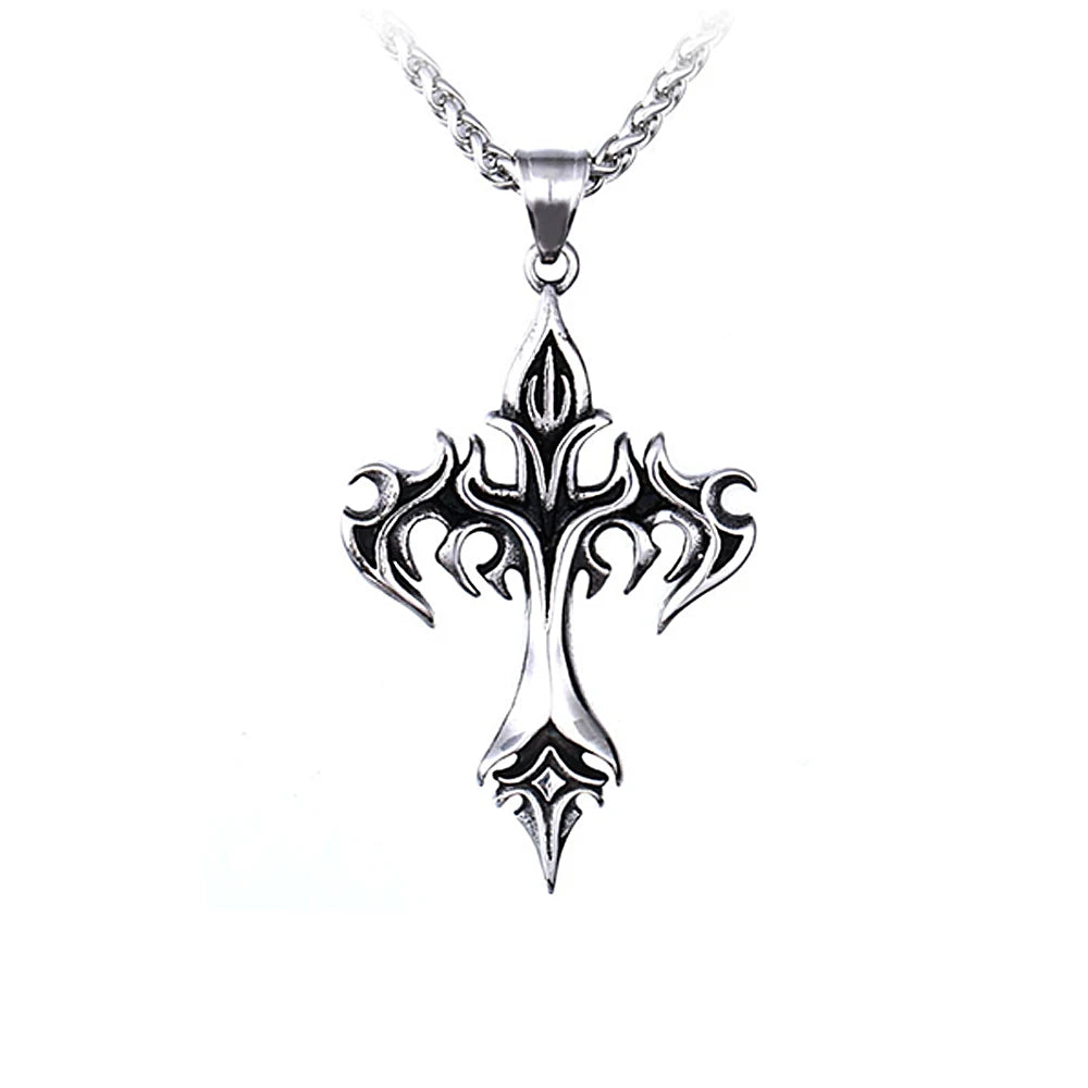 PENDRA Flamecross Gothic Flame Cross Pendant