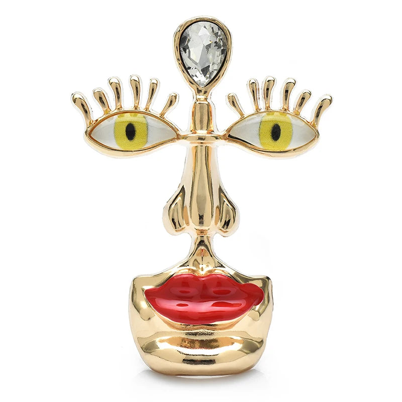 PENDRA Designer Big Face Brooch