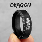 PENDRA Vikings Runes Boyfriend Steel Ring