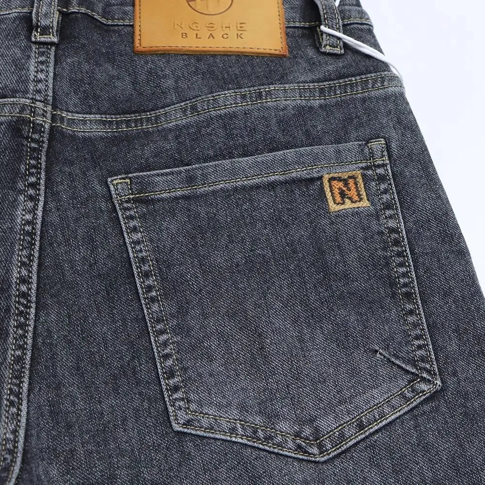 PENDRA Harajuku Slim Embroidered Jeans