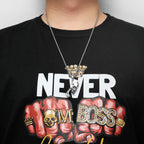 PENDRA Skull Lighter Cigarette Steel Necklace