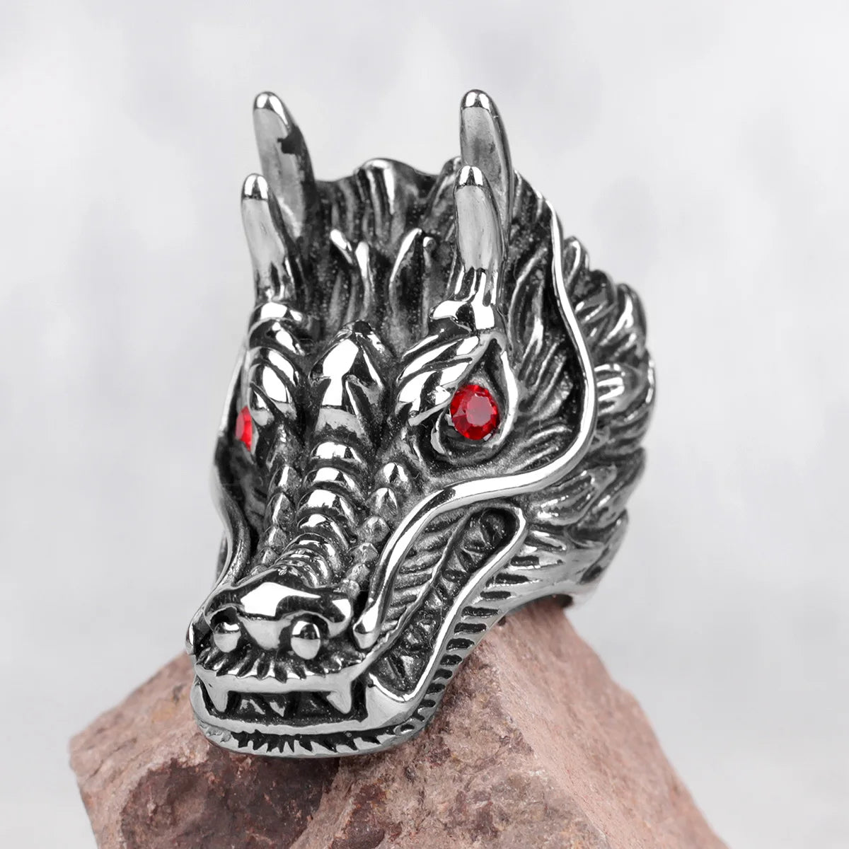 PENDRA Chinese Dragon Animal Steel Ring