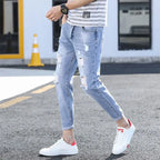 PENDRA Korean Solid Slim Jeans