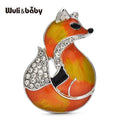 PENDRA Lovely Enamel Fox Brooch
