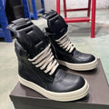 PENDRA Geobasket Classic Leather High-Top Zip Flat Ankle Boots