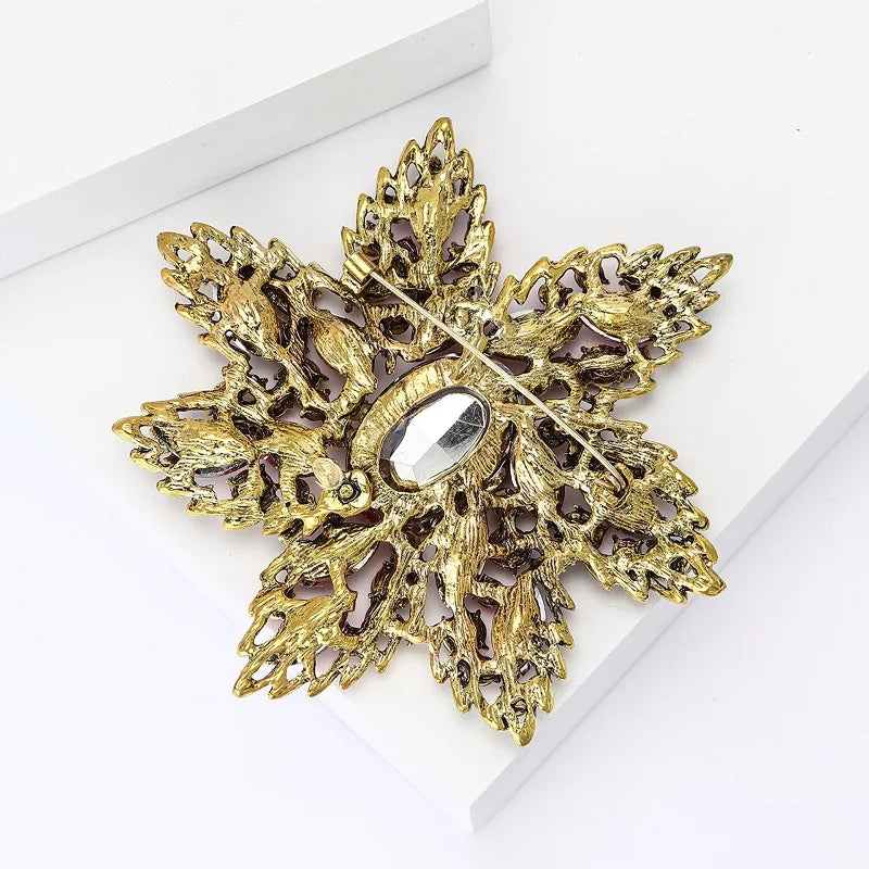 PENDRA Crystalia Luxury Crystal Flower Brooch