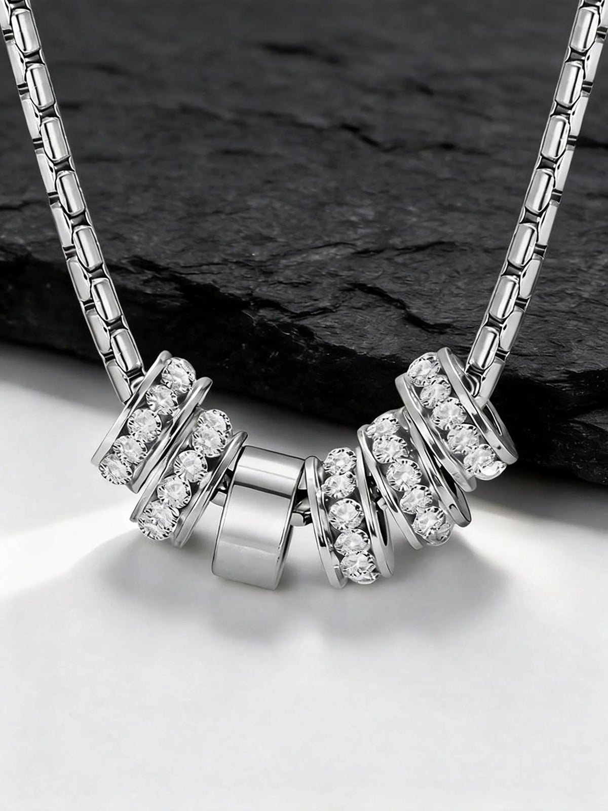 PENDRA Zircon Silver Pendant Necklace